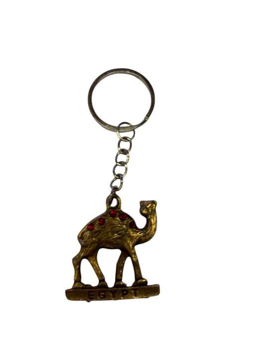 26463 - Keychain 3.5" Brass Camel Bought In Egypt |DVD-37|