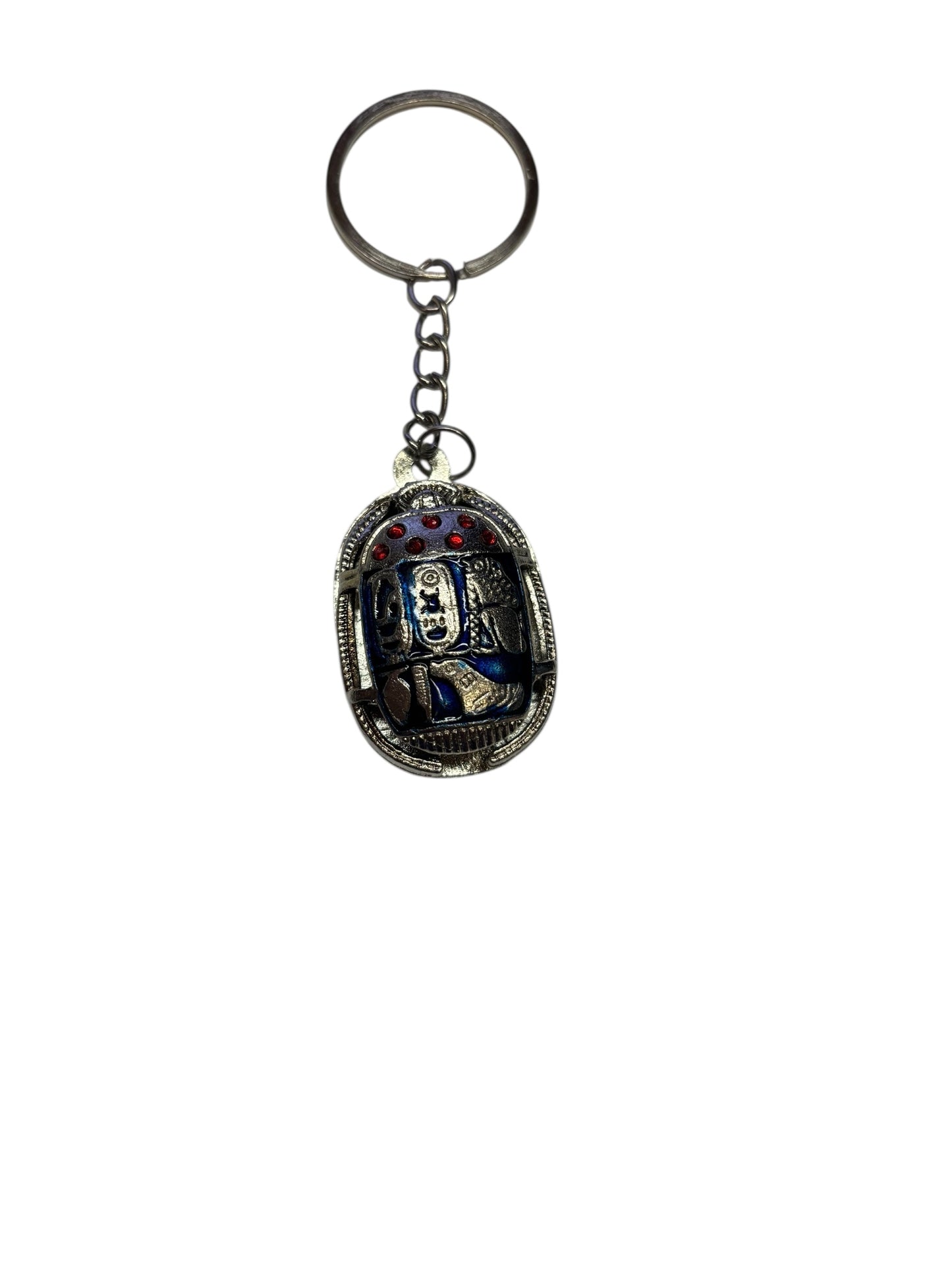 26453 - Keychain Scarab Navy Blue Bought in Egypt |DVD-37|