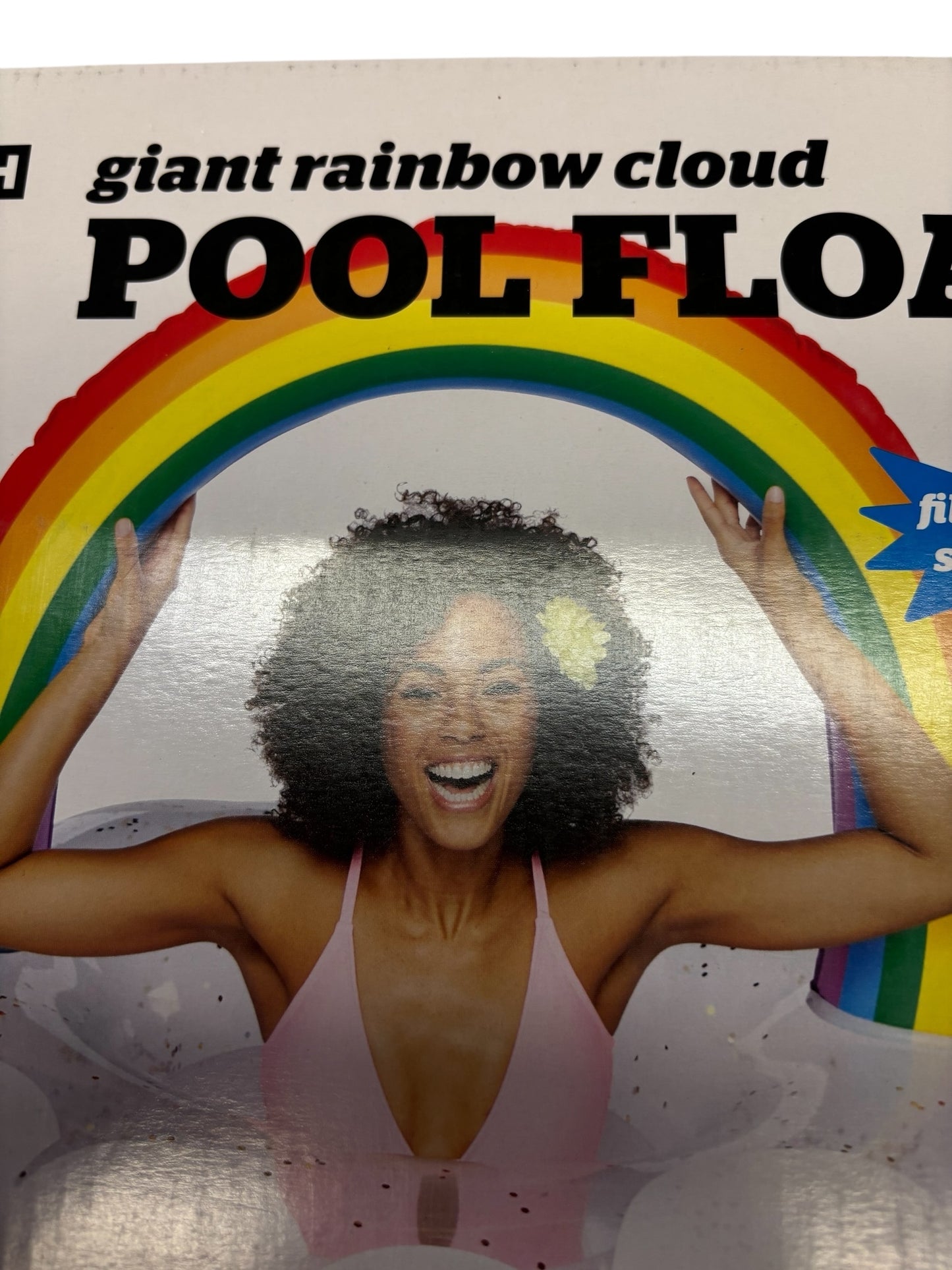 24378 - Rainbow Cloud Pool Float 47x48x40 Filled With Sparkles |TBD|
