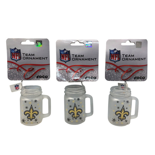 32595 - NFL New Orleans Saints Mug Ornament - Set of Three |Pod 2-61|
