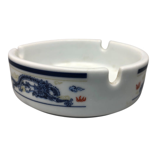 5640 - 3" Blue and White Dragon Ashtray |17-31|