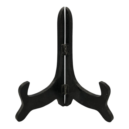 18111 - 6.5" Black Wooden Plate Stand |17-31|