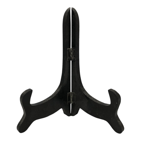 18111 - 6.5" Black Wooden Plate Stand |17-31|