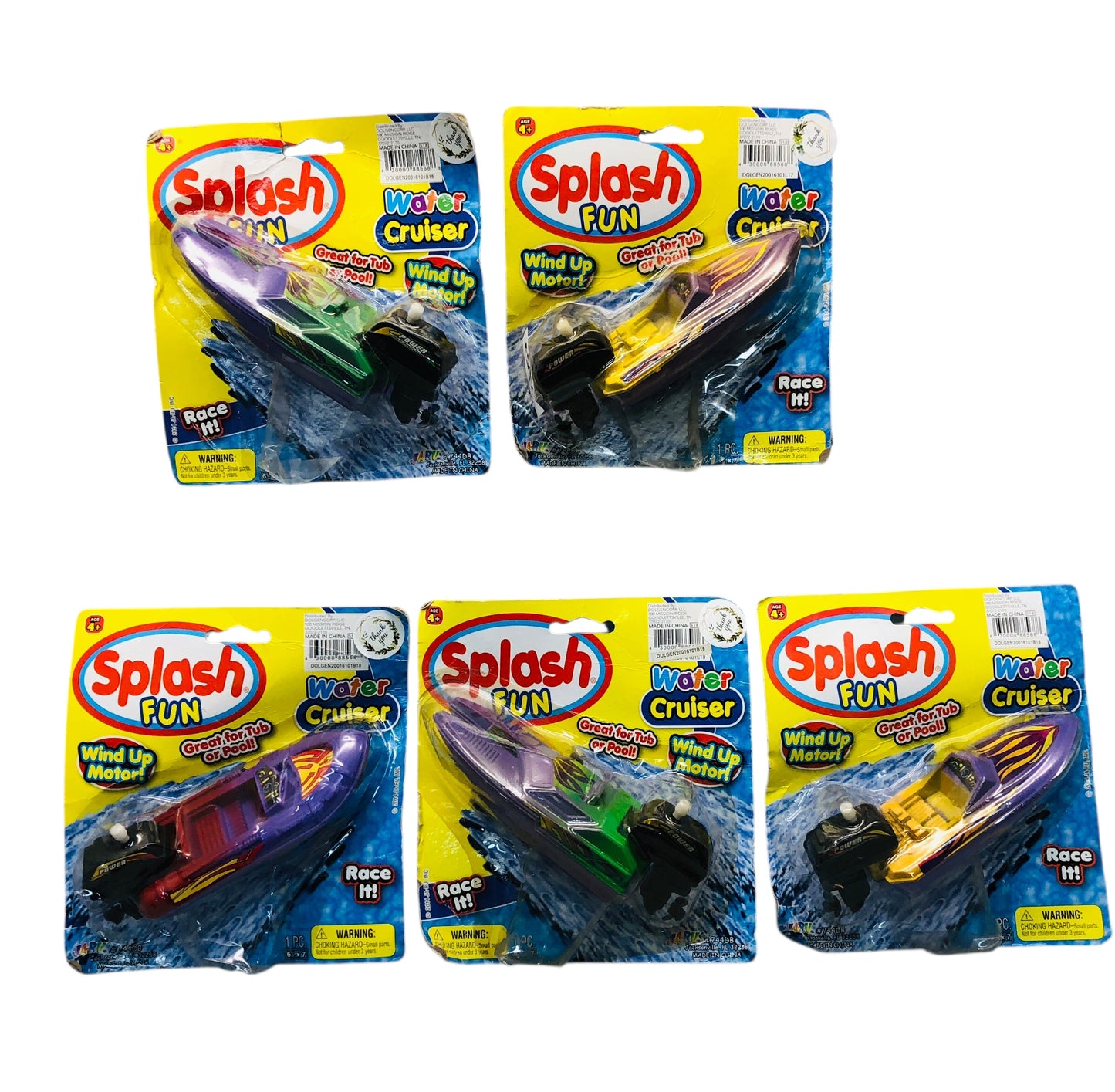 25975 - Set of 5 Splash Fun Wind Water Cruiser |R-21| |9-11|