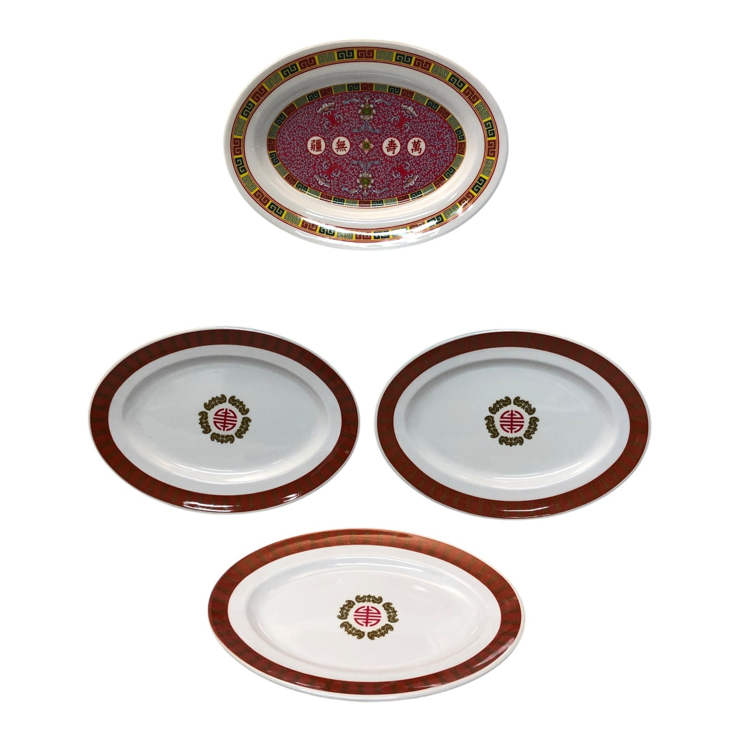1199 - Set of Four 9" Oval Plate Money Design |20-23|