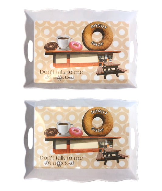 3810 -2 Pack Donut Shop Don't Talk Tray 8x2 |10-11|