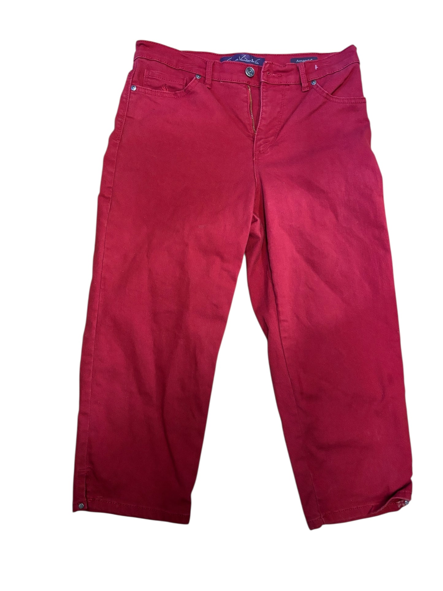 42517 - Gloria Venderbuilt Amanda Size 6 Red Crop Jeans |TBD|