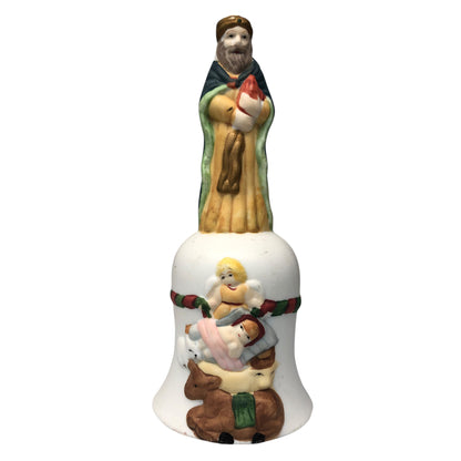 16130 -6" CERAMIC  Nativity Christmas Bell Holiday Ornament |TBD|