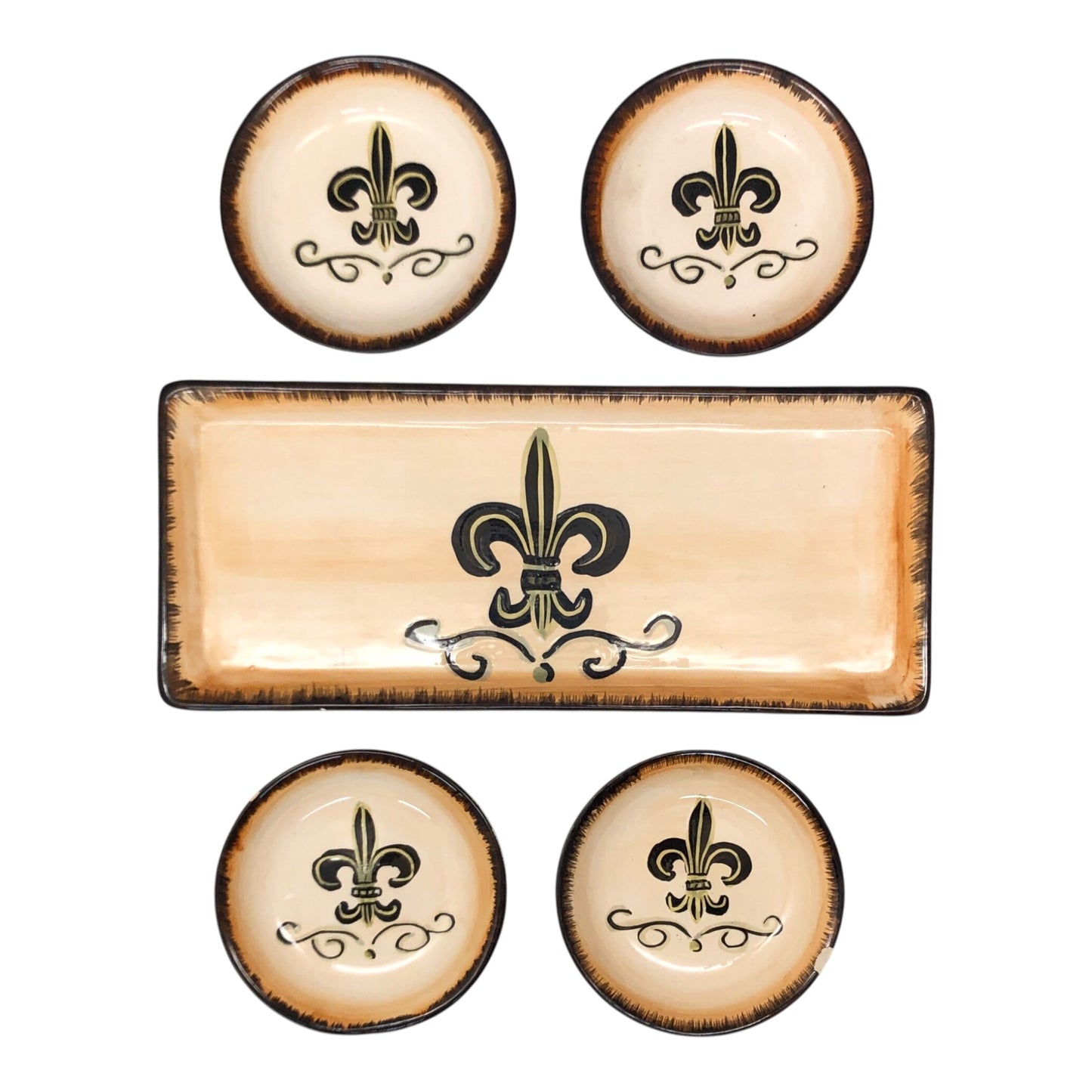 37904 - Fleur De Lis Dipping Bowl Set Hollywood Casino Bay St. Louis |TBD|
