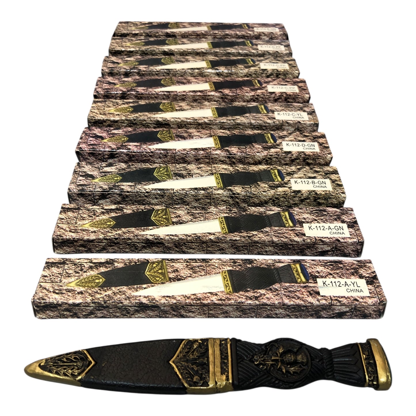 11583 - Set of 10 Assorted Scottish Clan Sgian Dubh Knives |114|