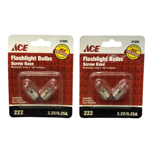 28031 - Set of 2 Flashlight Bulbs Screw Base 31905 |11-12|