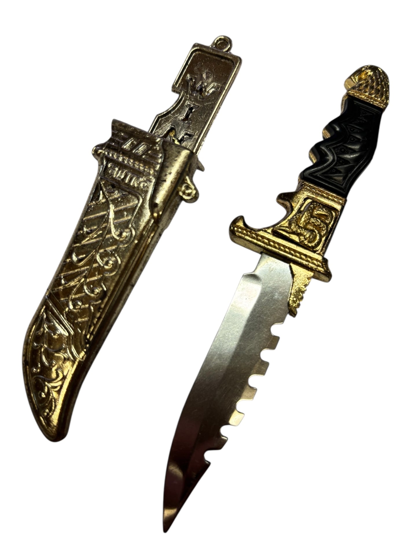 10817 - Set of 2 Ancient Eagle Gold Boot Knife 5" |81|