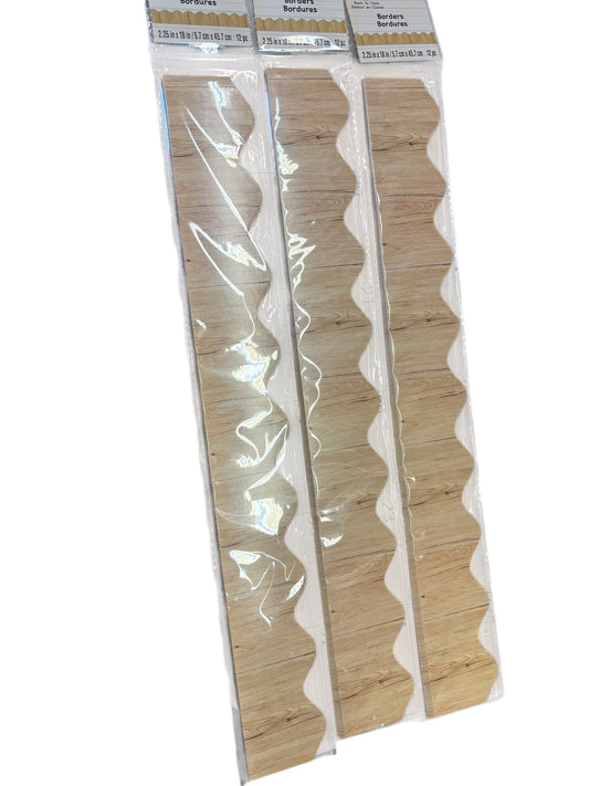 36787 - Bulletin Board Wood Look Border-3 Pack of 12 Pieces.  Each Piece is 18" Long |9-7|
