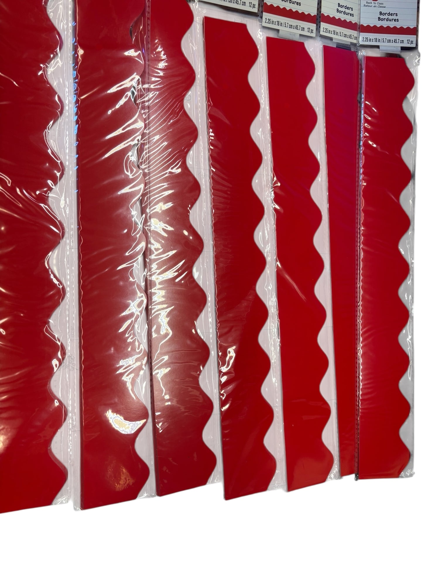 36790 - Bulletin Board Bright Red Borders- 7Pk/84pc Bulletin Borders |9-7|