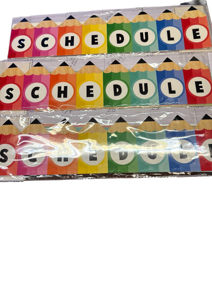 36800 - Teaching Scheduling Plates - 3 Packs Dry Erase 3.75x15" |9-7|
