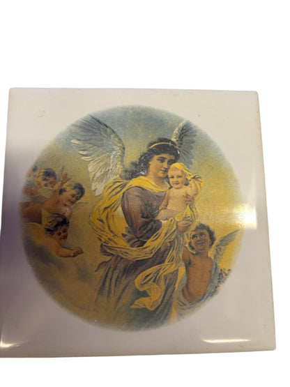 41679 - Victorian Angel With Child 4 Inch Ceramic Tile |17-30|