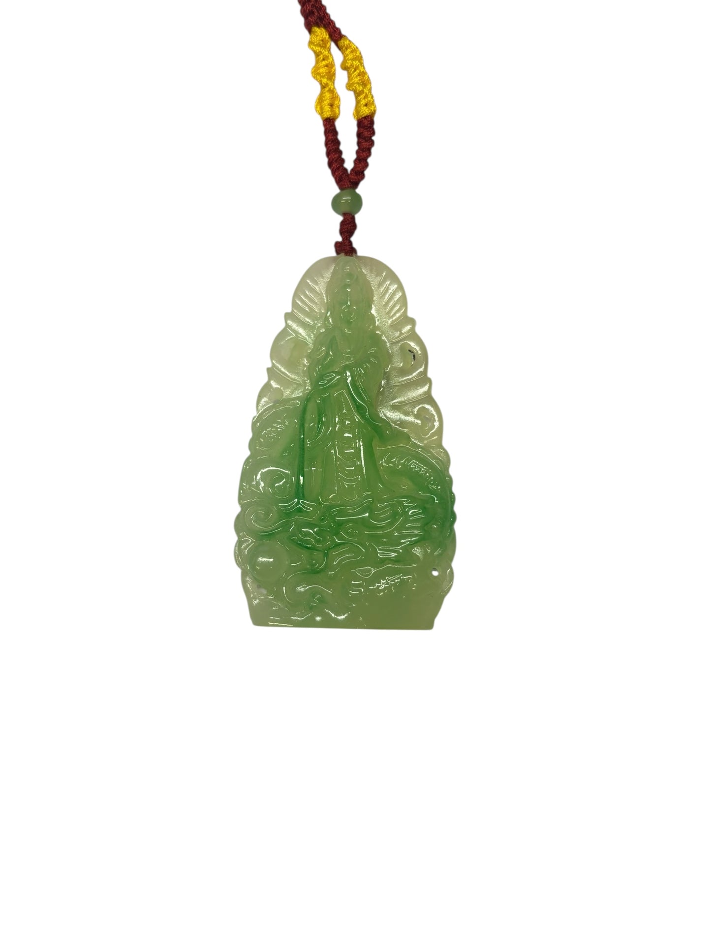 43262 - 3 In Jade Quan Yin Pendant |Clear-119|