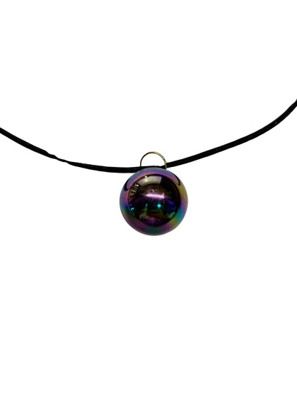 20602 - Rainbow 12" Chime Hippe Boho Ball Necklace |DVD-40|