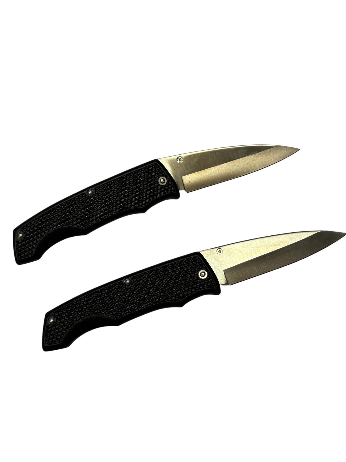 651 - Set of 2 Black Folding Plain Lockback |85|