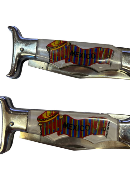 4408 - Set of Two 4.5" Closed Stainless Blade Mexico Knife |102||Store|
