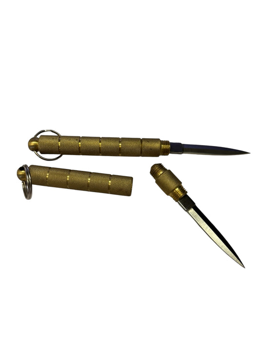 4435 - Set of Two Kubaton 4.5" w/ Knife Gold |86|