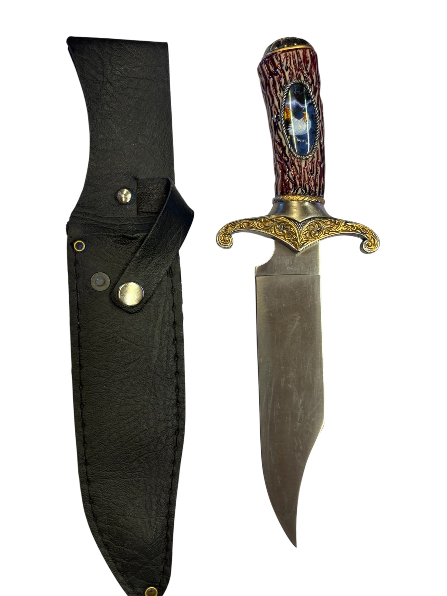 8787 - Knife Eagle Bowie 11.5" w/ Sheath Stainless Blade |93|Store|
