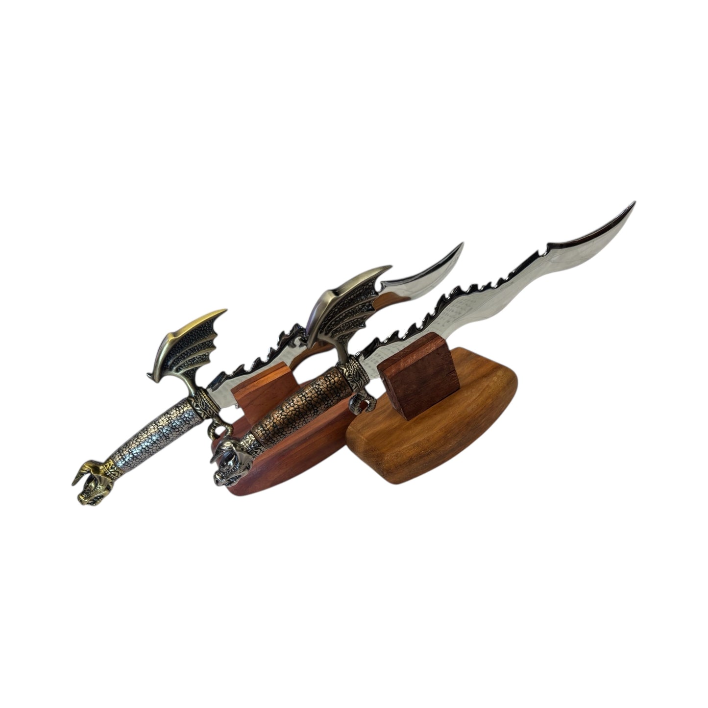 7106 - Set of 2 Assorted Flying Dragon Metal  Letter Openers |Store| |85|