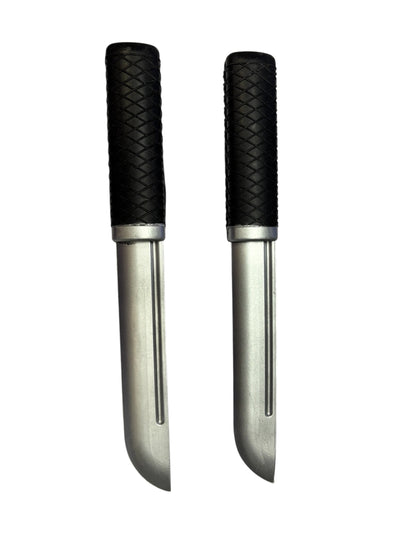 2347 - Set of 2 - 9 " Training Rubber Knife Straight Old Style |97|
