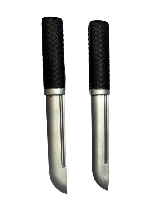 2347 - Set of 2 - 9 " Training Rubber Knife Straight Old Style |97|
