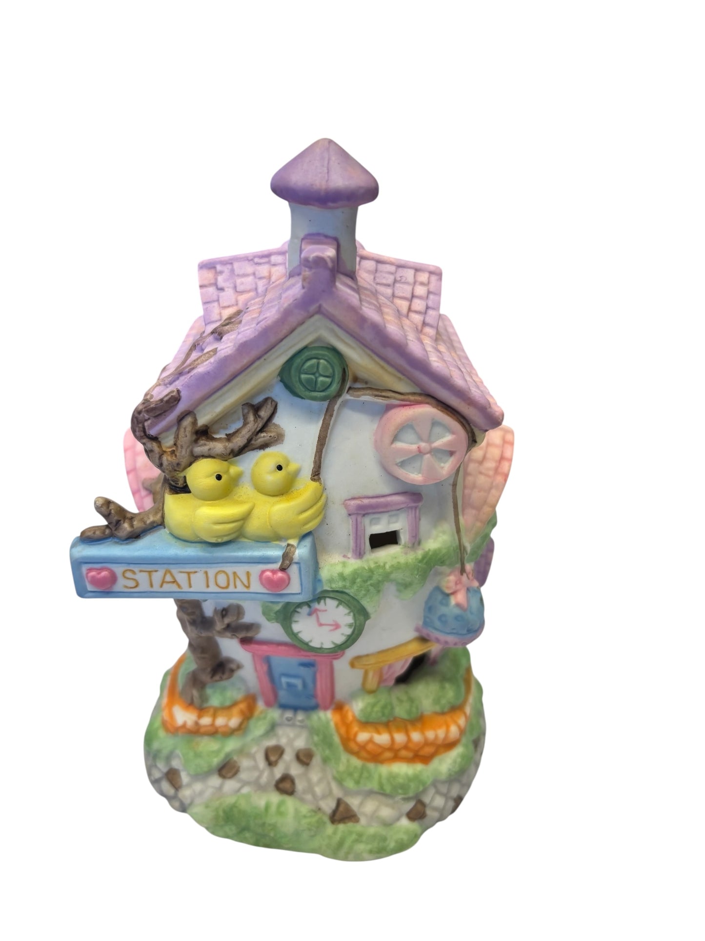 2197 - 6" Color Egg Station Easter Hand Painted Porcelain House |9-14|