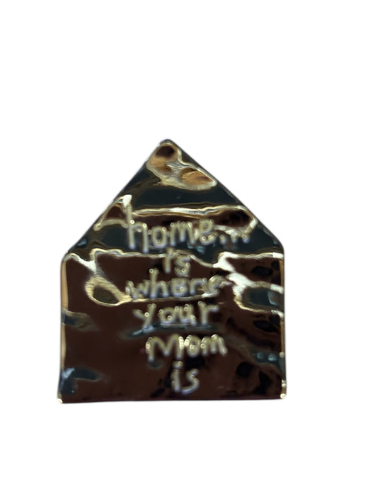 16414 - Home Is Where Mom Is Silver Pocket Charm 1.75 Inch Jewelry |Clear-227|
