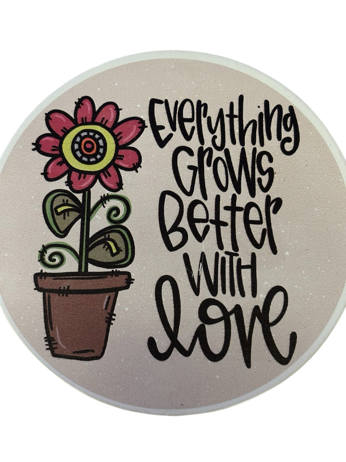 28414 - 18" Metal Everything Grows Better with Love Garden Plant Stake |TBD|