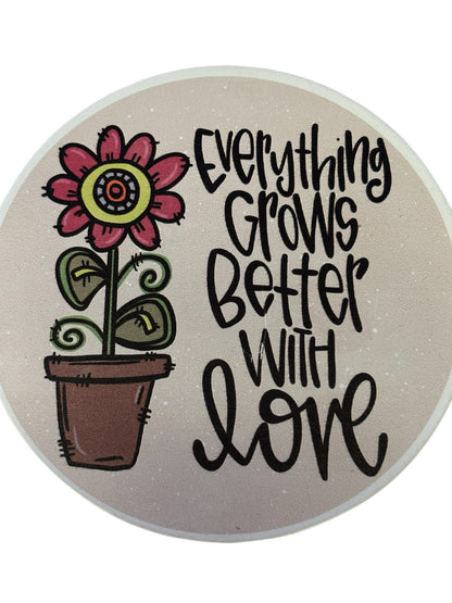 28414 - 18" Metal Everything Grows Better with Love Garden Plant Stake |TBD|