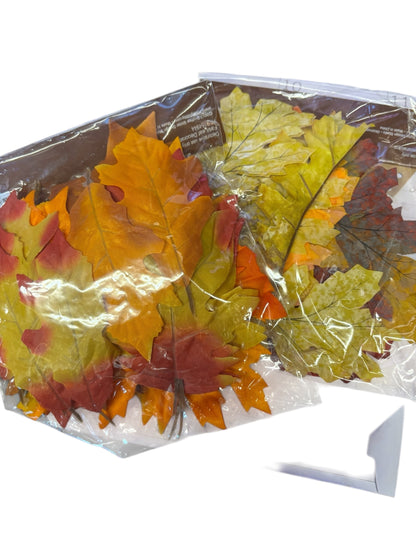 32915 - PACK OF 2 - 35 pc Assorted Fall Leaf Decor  70 PC TOTAL - |Pod 1-5|