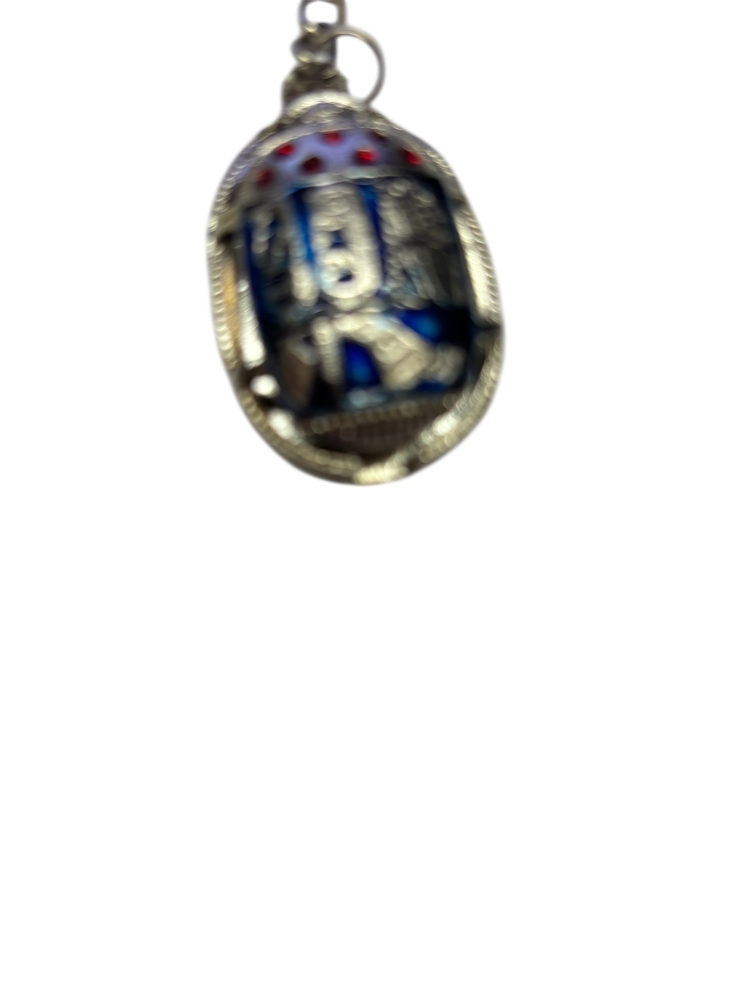 26453 - Keychain Scarab Navy Blue Bought in Egypt |DVD-37|