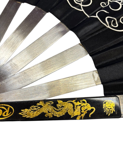 31778 - 13" Black Metal Kung Fu Fighting Fan |12-24.5|