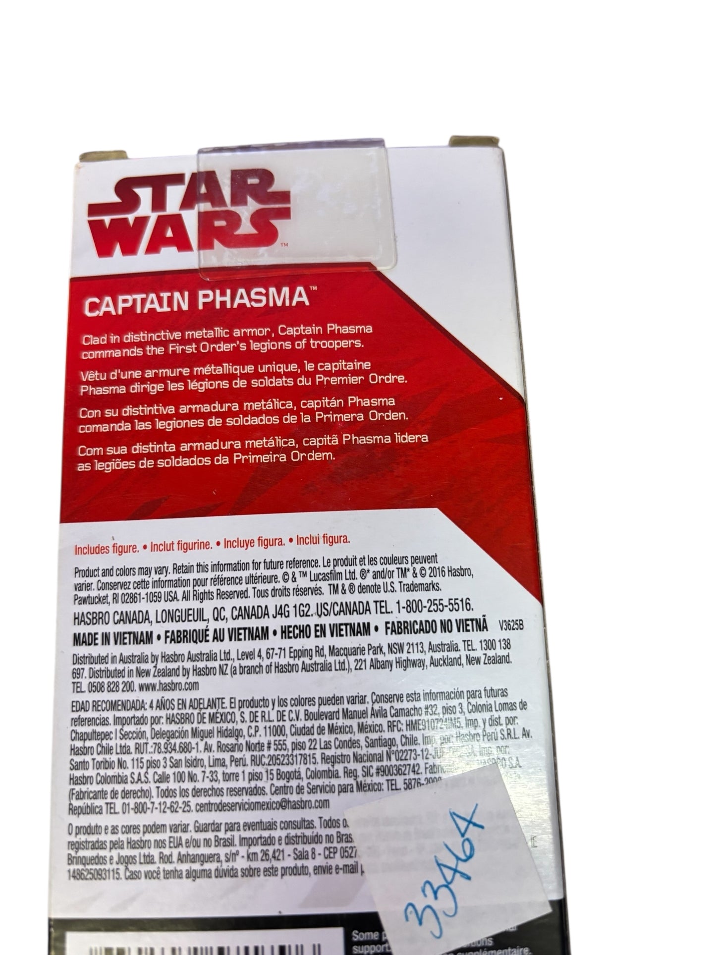 33464 - Star Wars Captain Phasma Action Figure, Brand New, Original package |24-A|