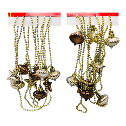 9427 - 9' Metallic Star Bulb Garland - Set of Two |Pod 2-62|
