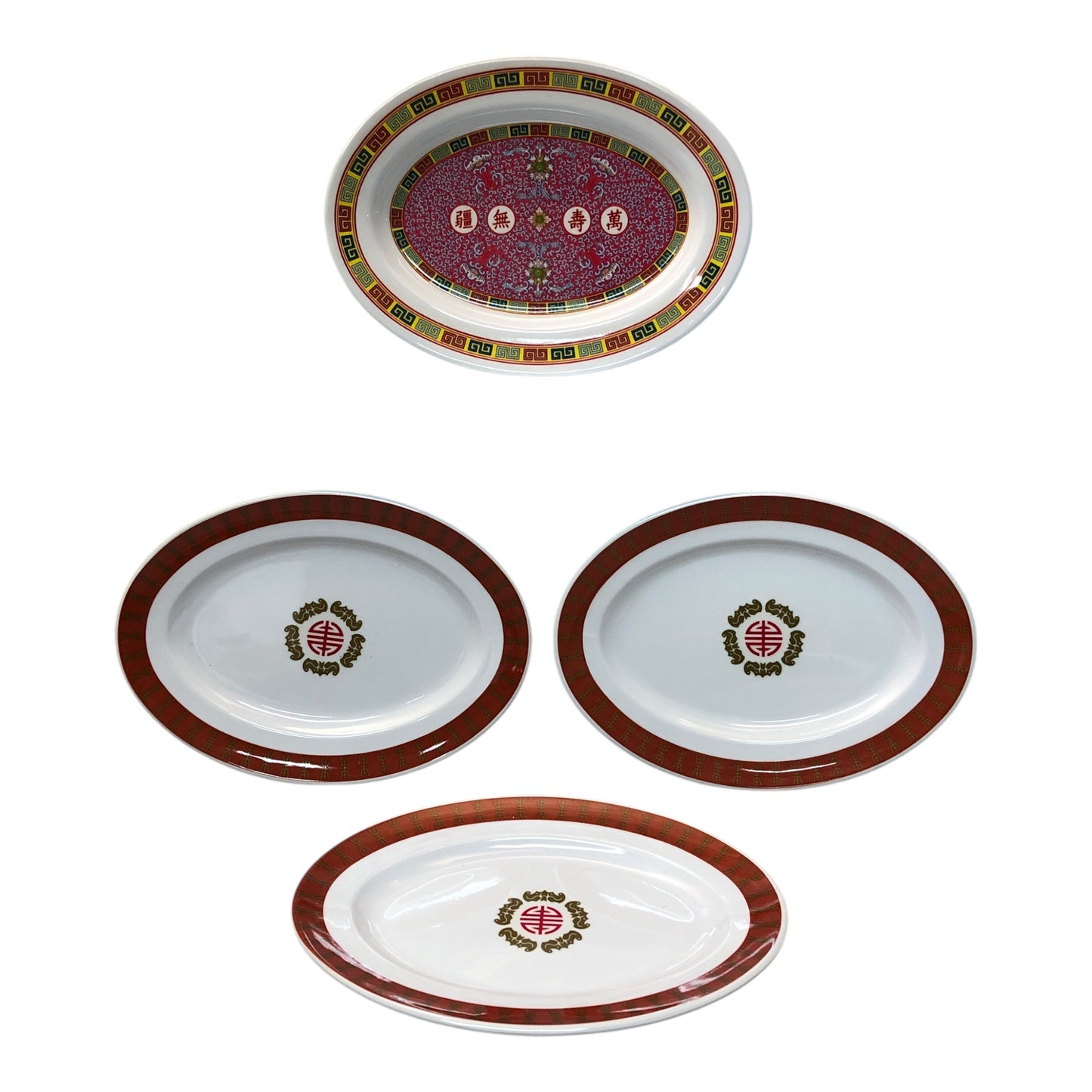 1199 - Set of Four 9" Oval Plate Money Design |20-23|