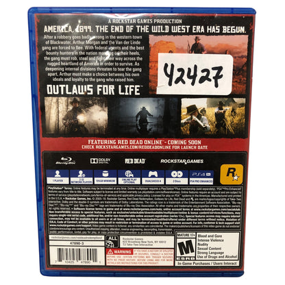 42427 - PS4 Red Dead Redemption II MISSING DATA DISC play disc only |4-27|