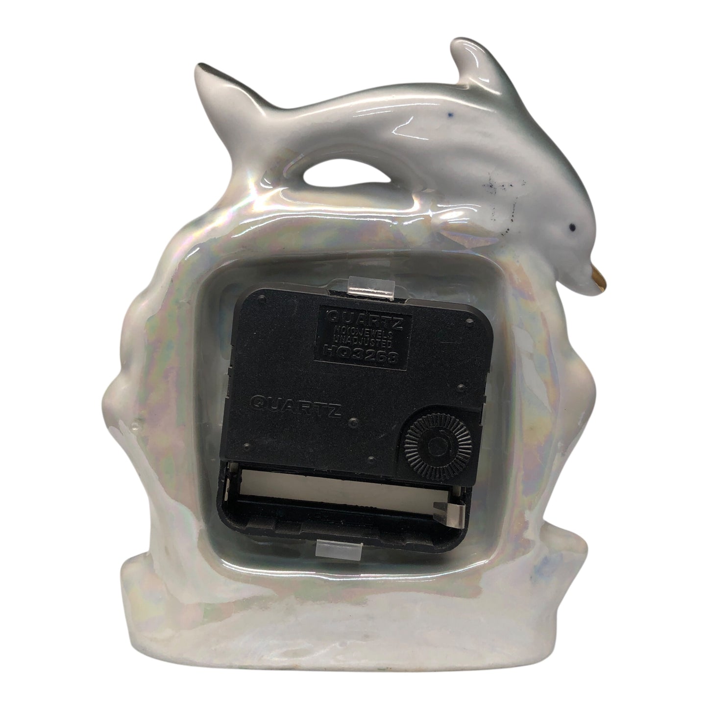 18939 - 6" Blue Dolphin Clock Ceramic |15-34|