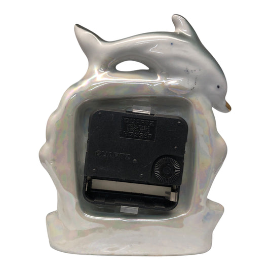 18939 - 6" Blue Dolphin Clock Ceramic |15-34|