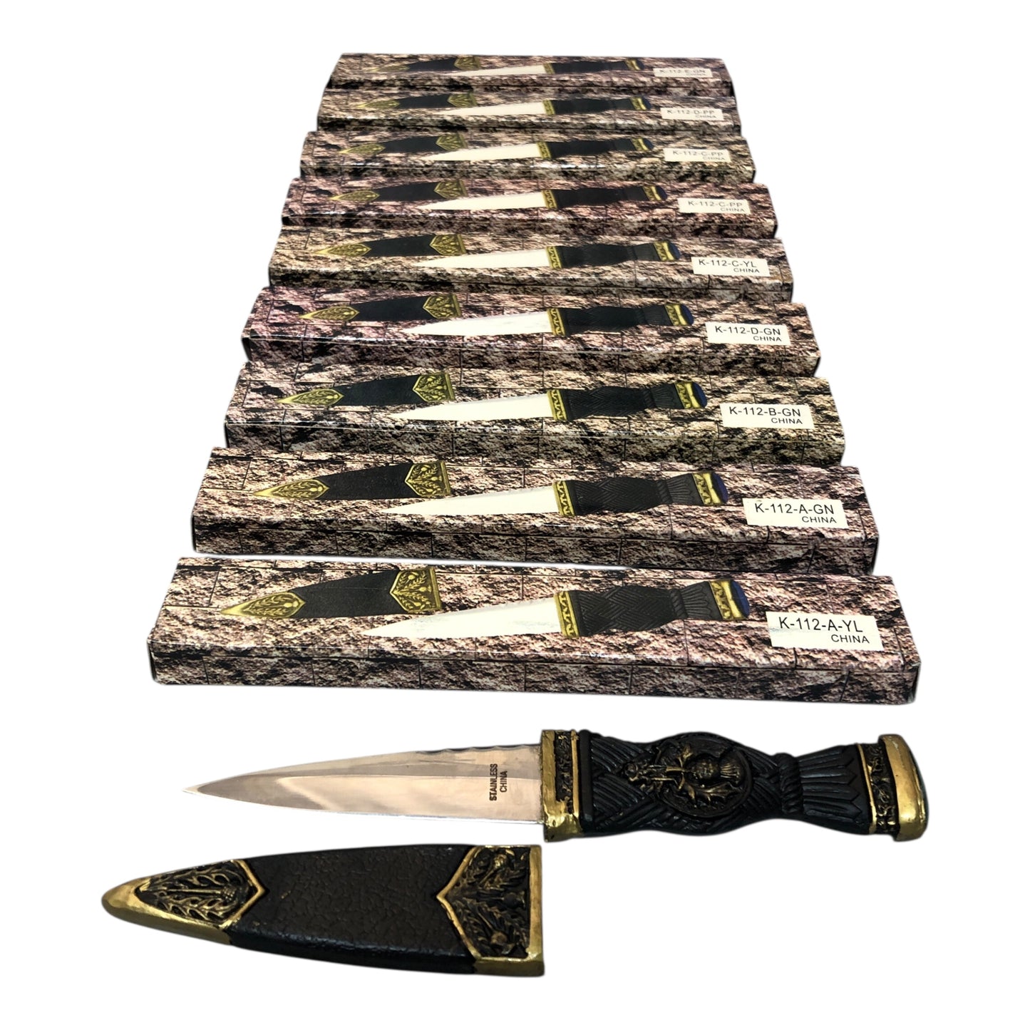 11583 - Set of 10 Assorted Scottish Clan Sgian Dubh Knives |114|
