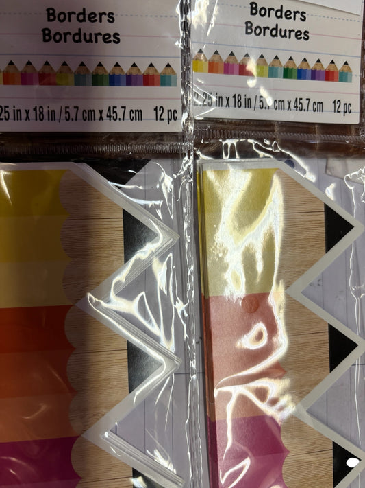 36784 - 60 Piece Total Pack of 5 Border Primary Pencil Trim 12pc 2.25x18 |9-7|