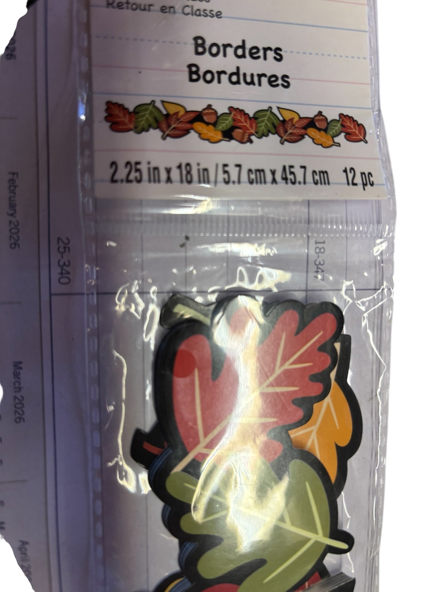 36798 - Bulletin Board Fall Leaves Border-3 Pack 36pc Bulletin Borders |9-7|