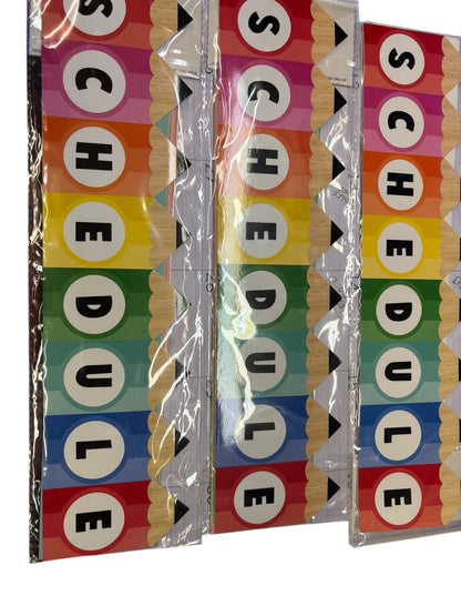 36800 - Teaching Scheduling Plates - 3 Packs Dry Erase 3.75x15" |9-7|