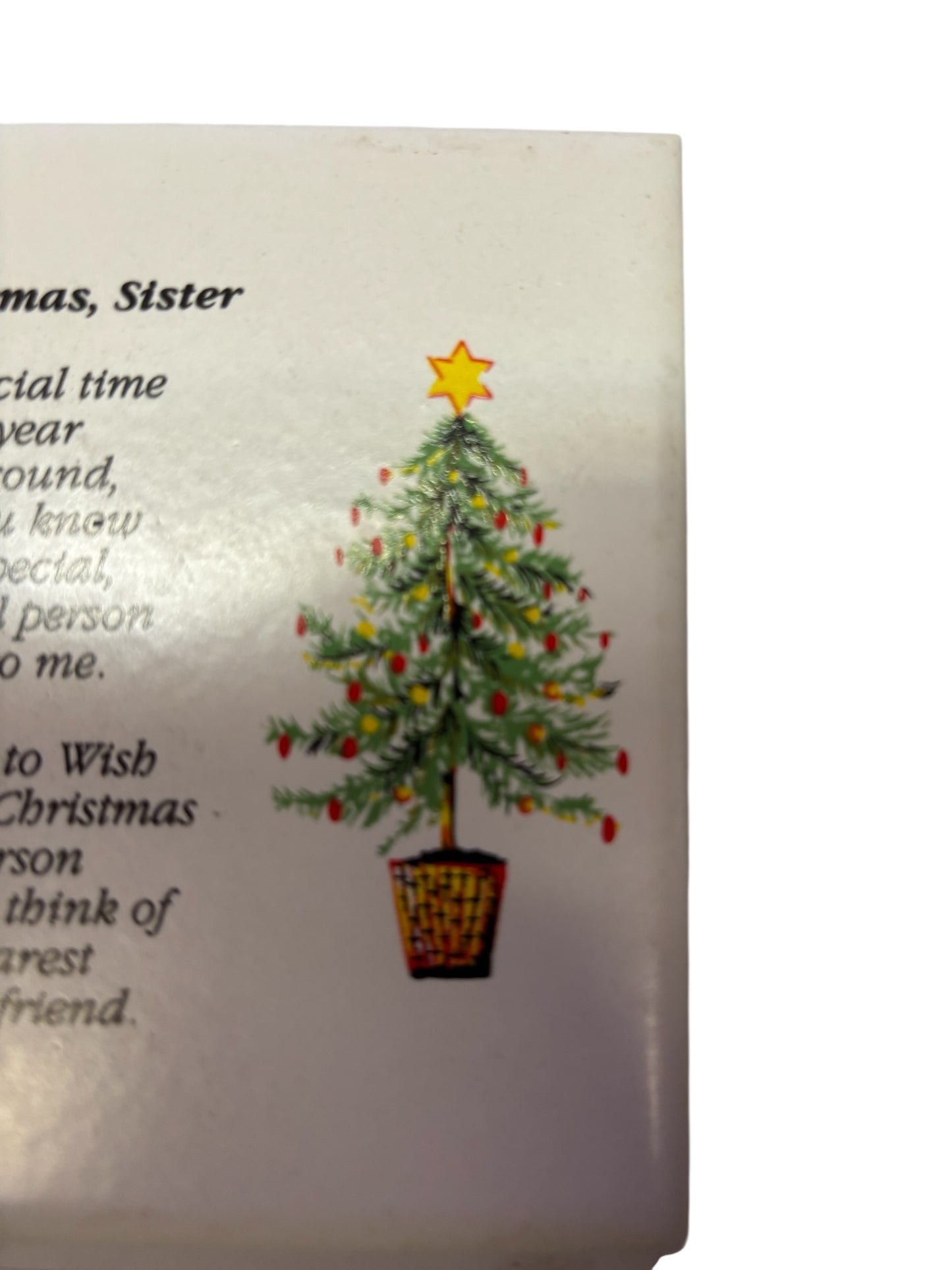 42364 - HAND CRAFTED 4" Tile Merry Chirstmas, Sister |17-30|