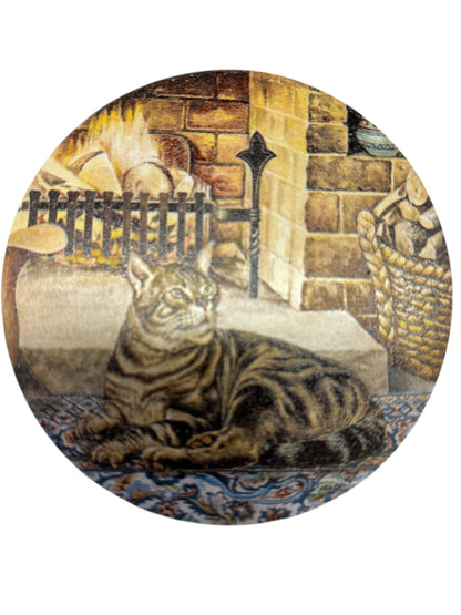 42316 - HAND CRAFTED Two 4-Inch Ceramic Tiles Showcasing Beautiful Cats |17-30|