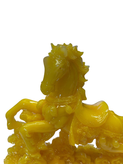 12598 - 9" Majestic Golden Galloping Horse on waves |Z-18|