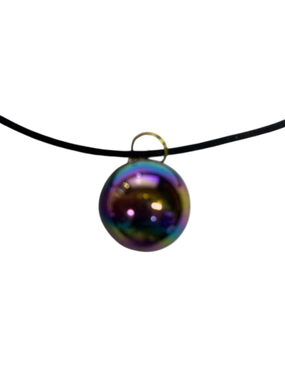 20602 - Rainbow 12" Chime Hippe Boho Ball Necklace |DVD-40|